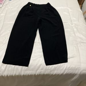 VTG Burberrys Womens 12 Wool Trousers Pants Pleated Black Straight Leg High Rise